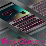 pink chrome keyboard theme android application logo